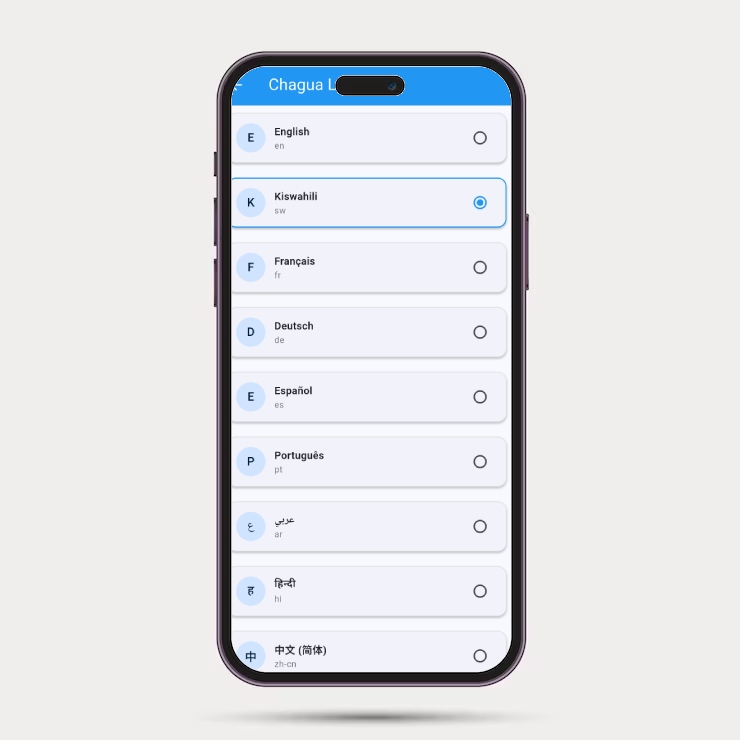 Language settings